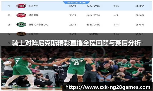 骑士对阵尼克斯精彩直播全程回顾与赛后分析